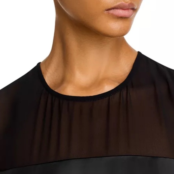 NEW French Connection Illusion Neck Black Top Size 6 - Picture 6 of 12
